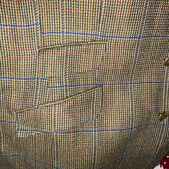 VINTAGE DAKS PURE NEW WOOL 3 BUTTON BLAZER JACKET SZ T42 - Picture 16 of 16